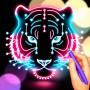 Glow Dots Art - Dot to Dot