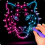 Glow Dots Art - Dot to Dot